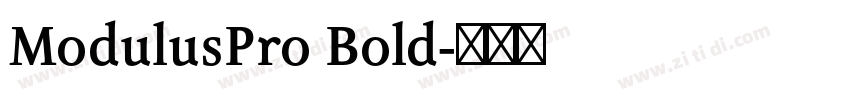 ModulusPro Bold字体转换
